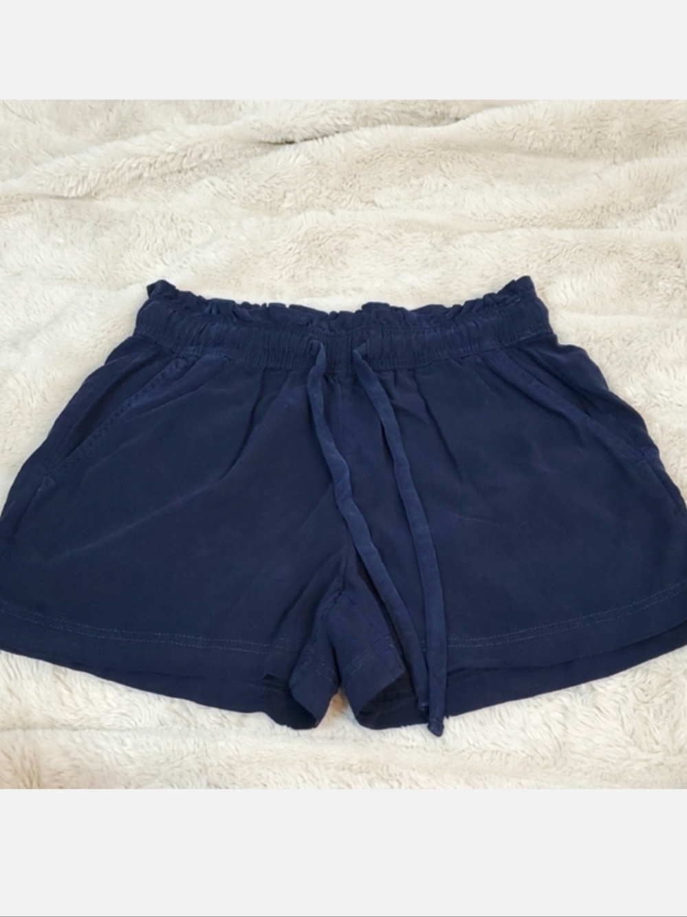 C&C California Paperbag Waist Drawstring Shorts 100% Lyocell S